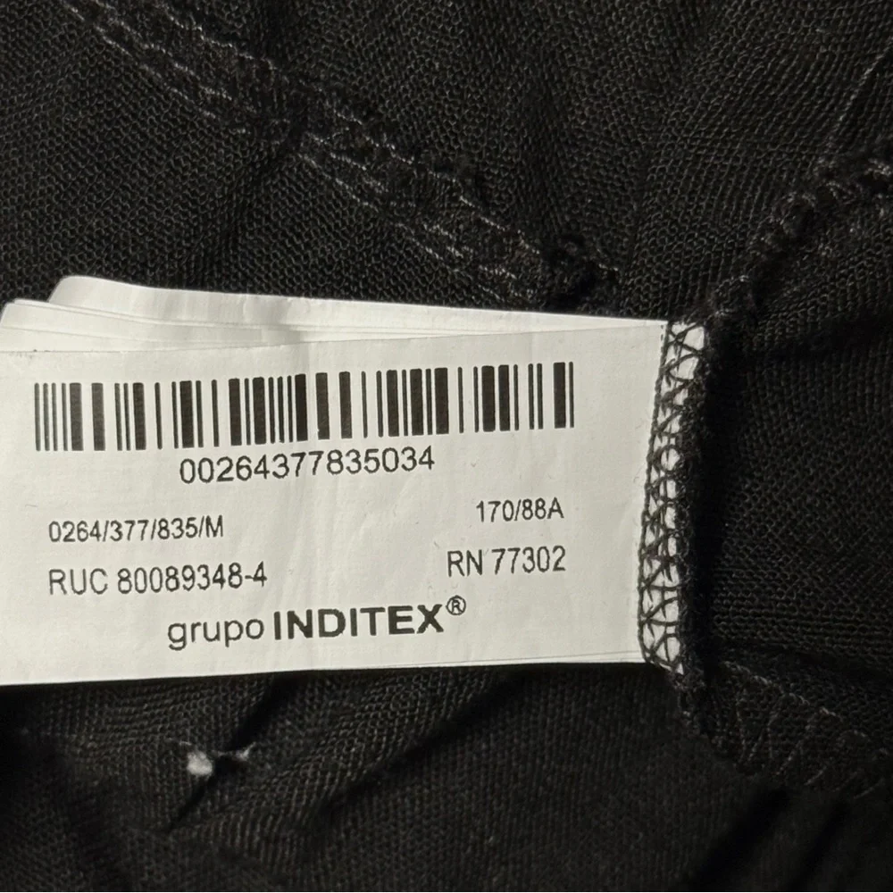 Zara linen-like material cropped bomber Jacket - Picture 6 of 6
